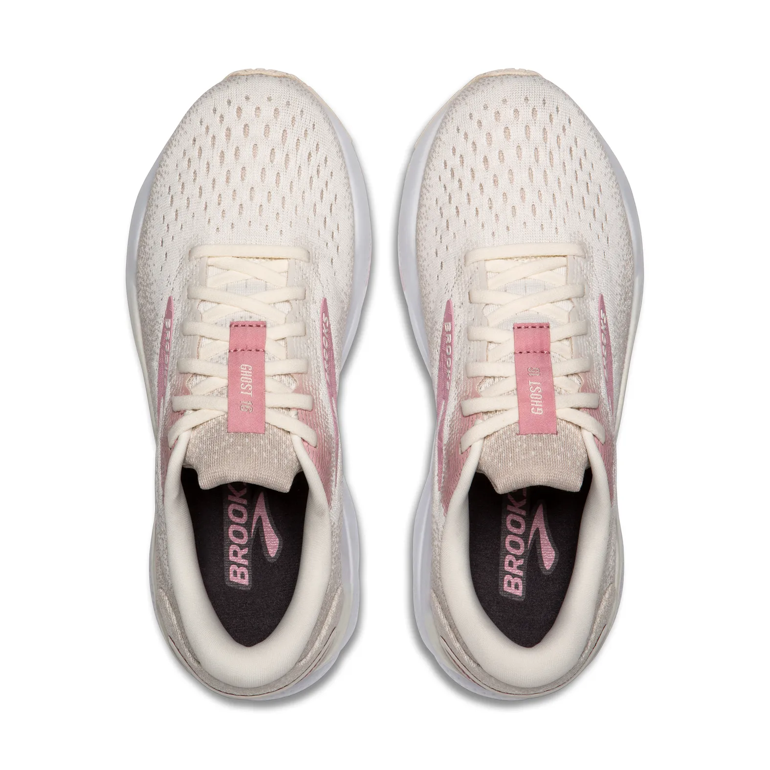 ヘザー Brooks Ghost 16ホワイト/サーモンピンク23.5cm BROOKS Women's Ghost 16 Coconut/Zephyr/White