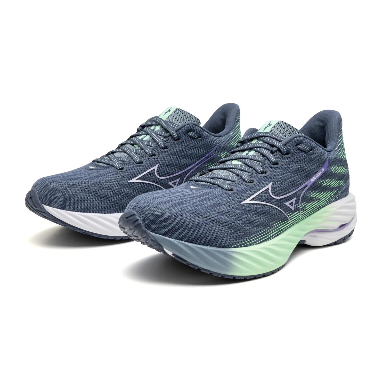 MIZUNO WOMEN'S WAVE RIDER 28 Citadel/White