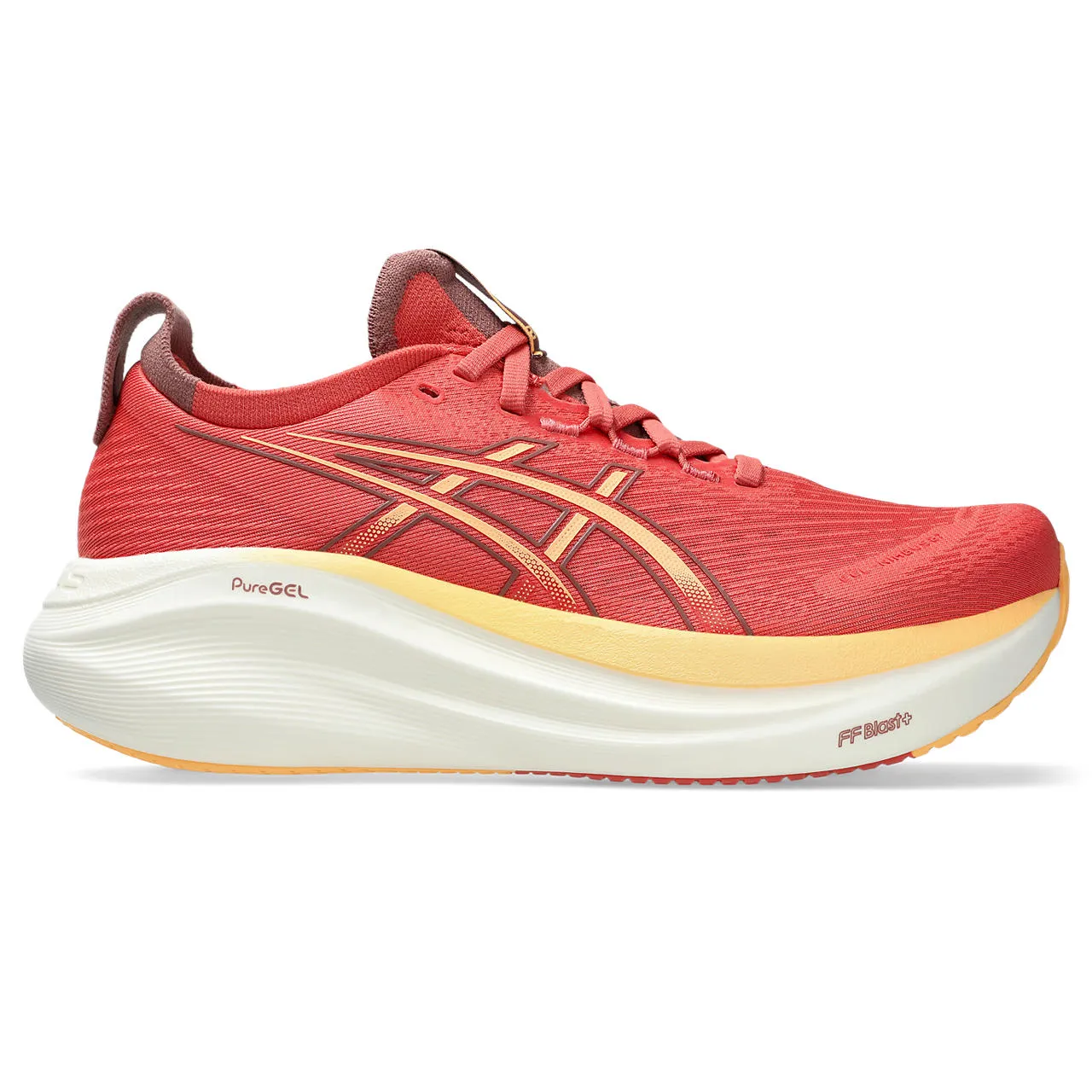 ASICS WOMEN'S GEL-NIMBUS 27 DARK PINK CLAY/ORANGE GLOW