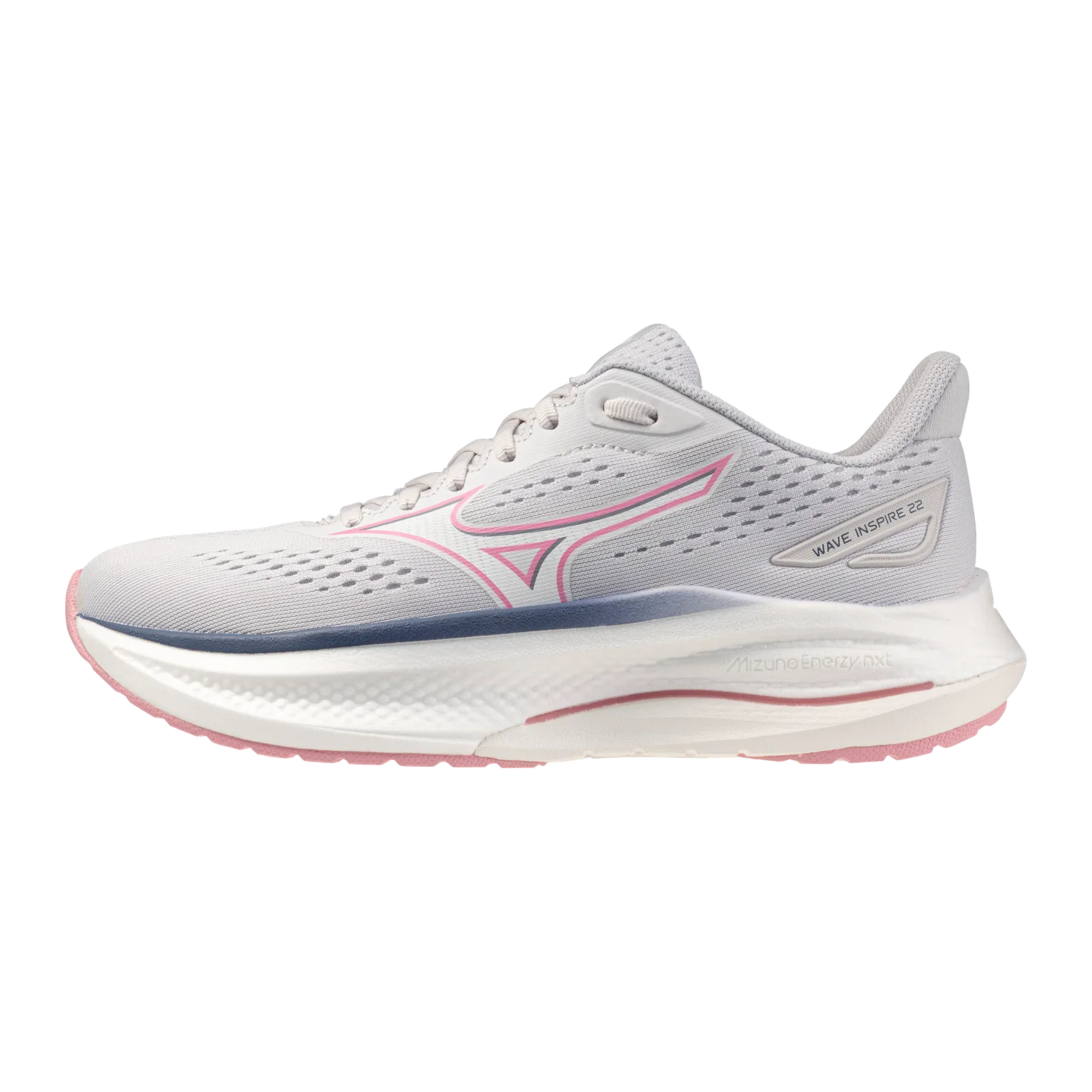 MIZUNO WOMENS WAVE INSPIRE 22 WHITE/PINK