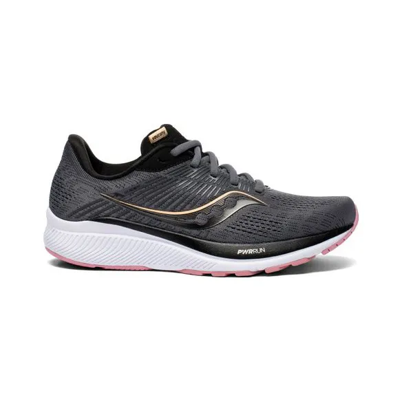 SAUCONY WOMEN'S GUIDE 14 CHARCOAL/ROSE NOIR