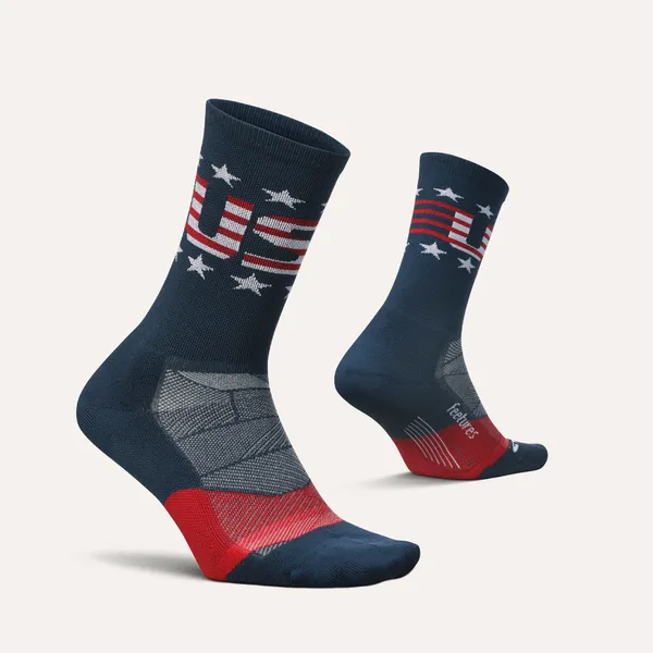 Feetures Feetures Elite Light Cushion Crew USA Navy