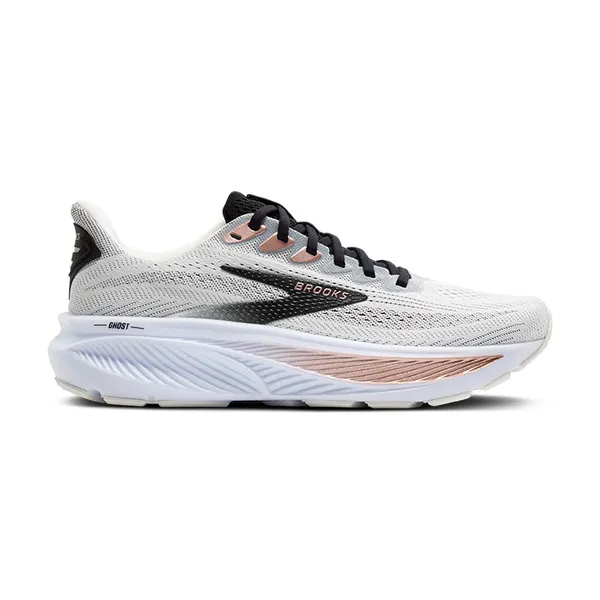 Brooks Women's Ghost 17 White/Black/Rose Gold