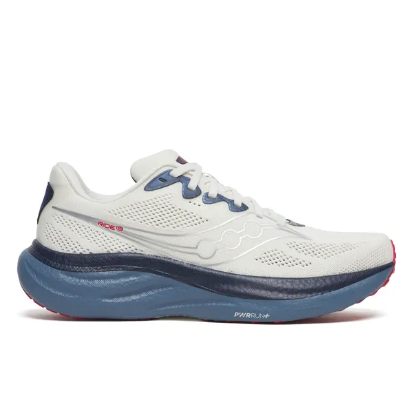 Saucony MEN'S RIDE 19 WHITE/BLUE