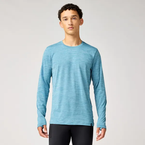Brooks Men's Luxe Long Sleeve Htr Blue Haze