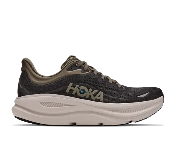 Hoka Men's Bondi 9 Black/River Rock Grey