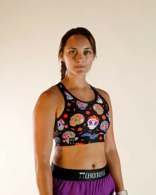 CHICKEN LEGS OG Sports Bra sugar skulls