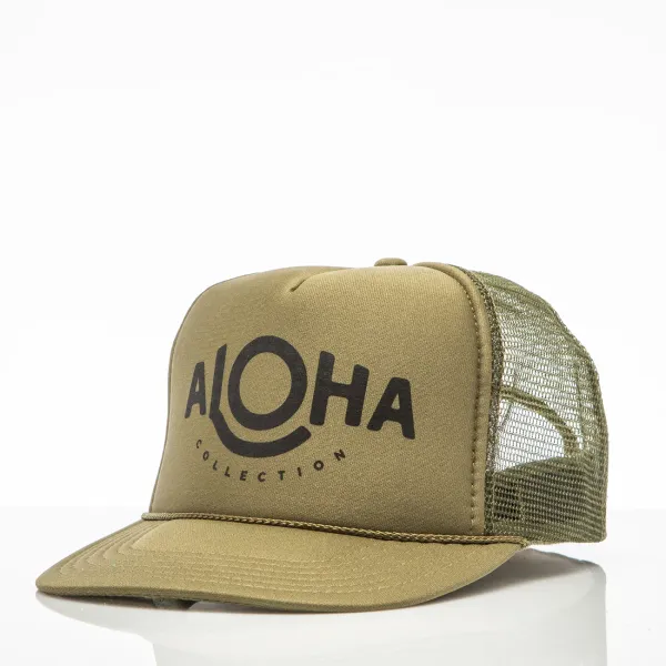ALOHA BAGS ALOHA TRUCKER BLACK/KHAKI GREEN