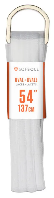 SofSole 54" Laces-White White