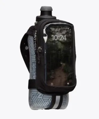 NATHAN SpeedDraw 2 View Insulated Flask 18oz Black/Reflective Silver
