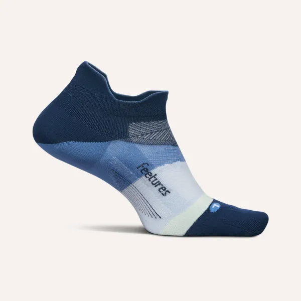 Feetures Elite No Show Tab - Ultra Light Blue Wave