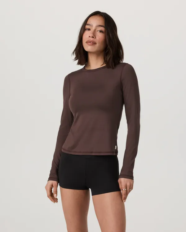 VUORI L/S Lux Crew Tee Java