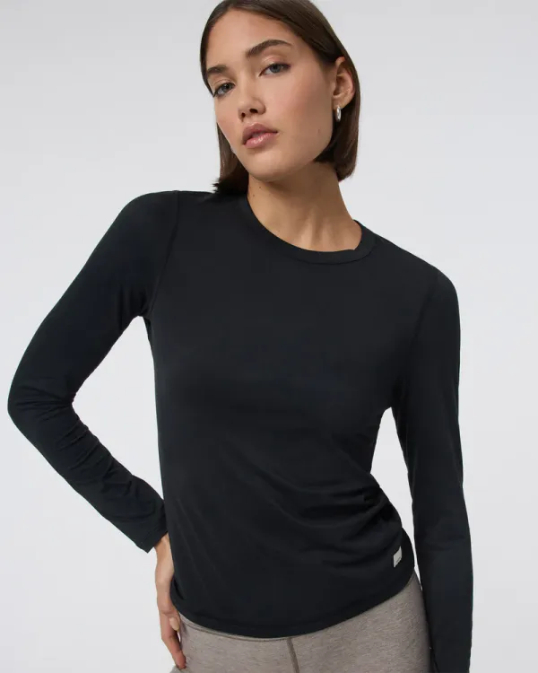 VUORI L/S Lux Crew Tee Black