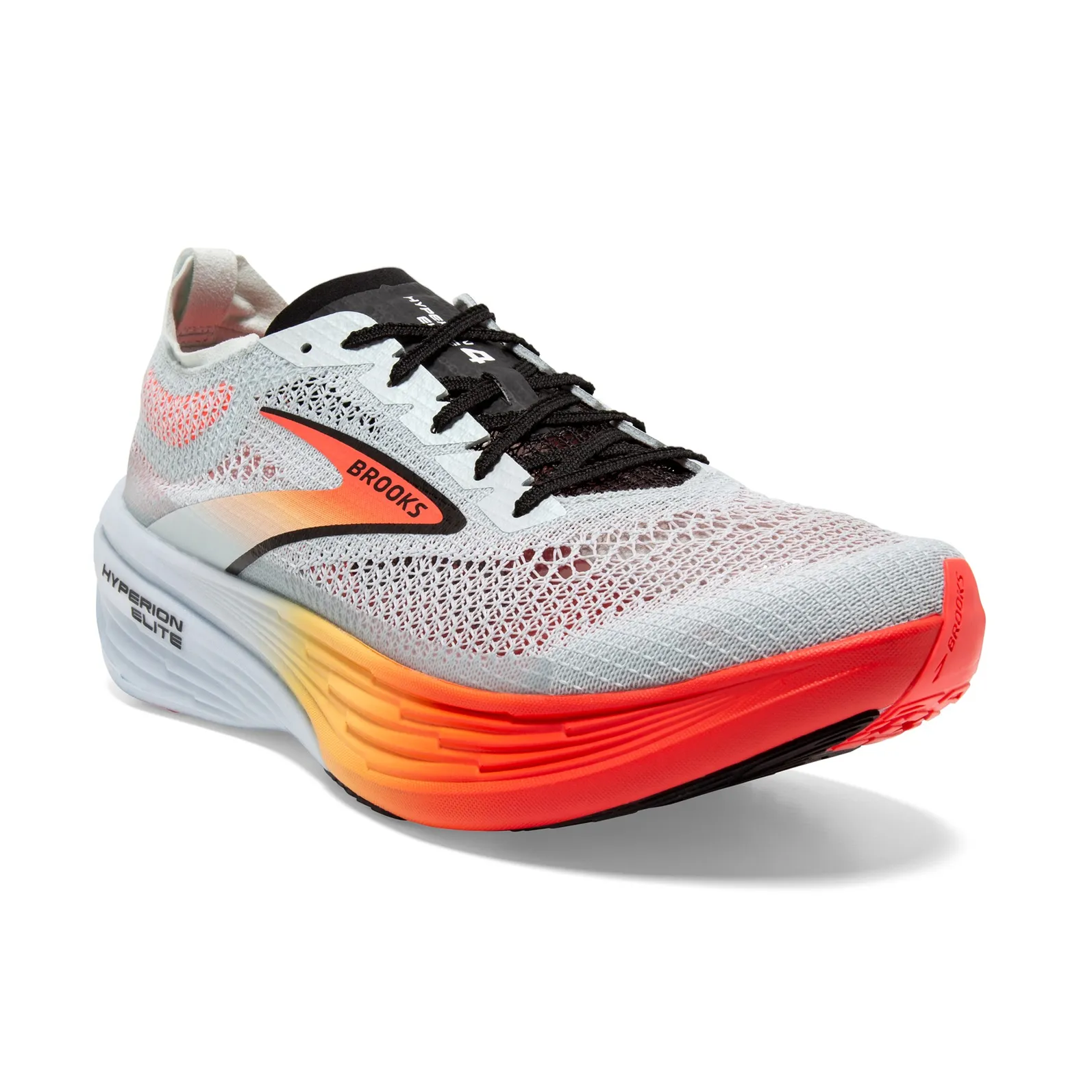 BROOKS Hyperion Elite 4 ホワイト×オレンジ 25.5 Brooks Men's Hyperion Elite 4 Orange/White