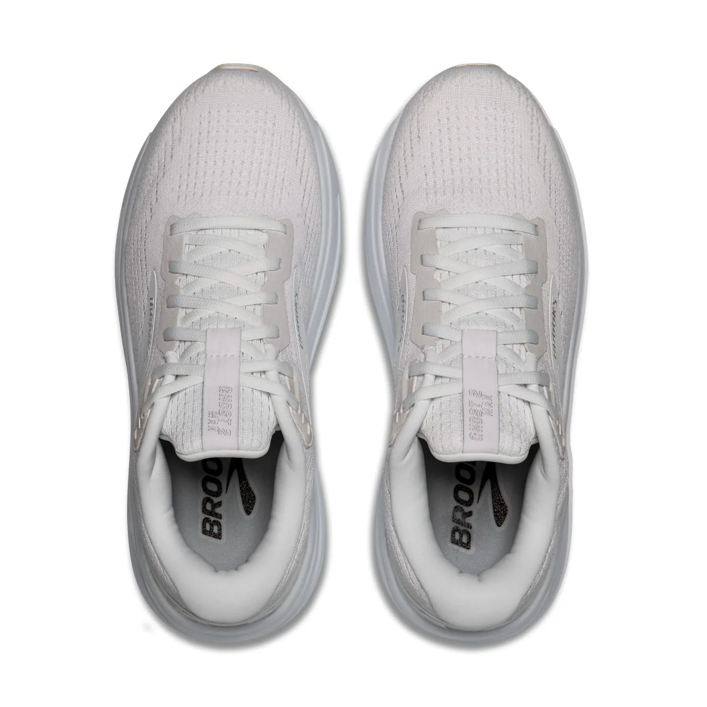 Brooks Ghost Max Running Shoes White Oyster Silver Mens Sz 13 Wide 2E Brooks Ghost Max 2 Bright White Men Road Running Jogging  main image 2