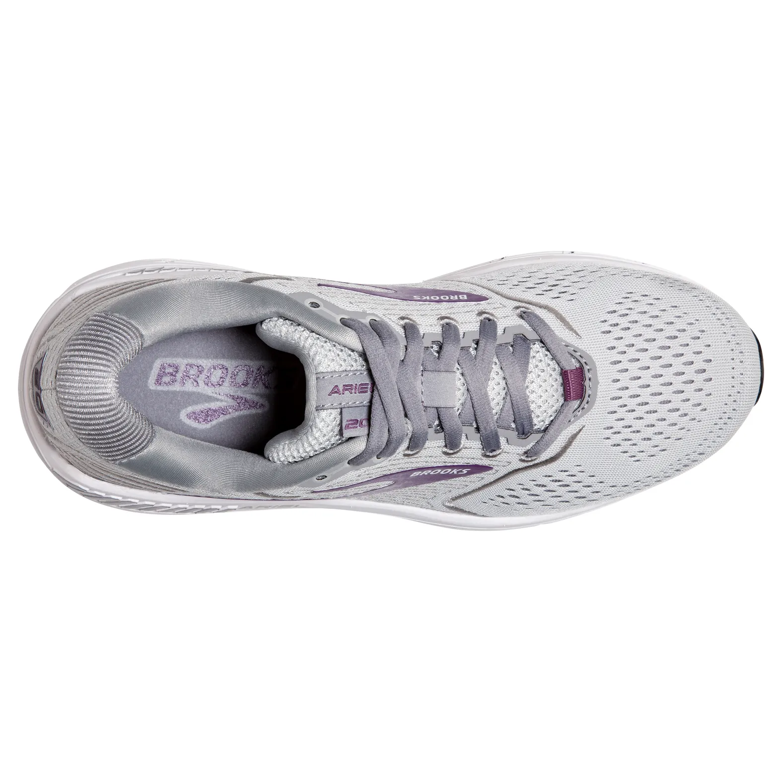 Brooks Women's Ariel 20 009 Oyster/Alloy/Grape