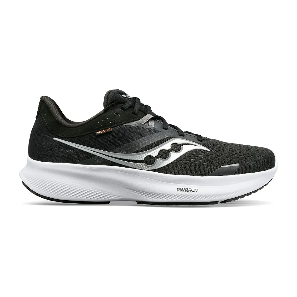 NEW SAUCONY men\'s ride 16 running shoes in black/white Saucony SAUCONY MEN main image 4