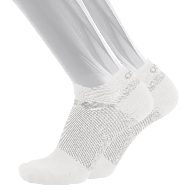 OS1st FS4 Plantar Fasciitis - No Show Sock White Small