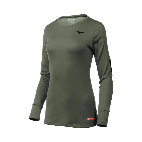 Mizuno Women's Breath Thermo® Base Layer Long Sleeve BEETLE