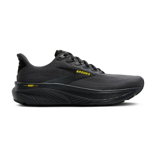 Brooks Men's Ghost 17 Ebony/Black/Yellow