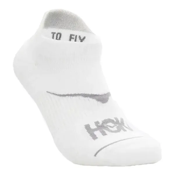 Hoka All Gender NO-SHOW RUN SOCK WHITE