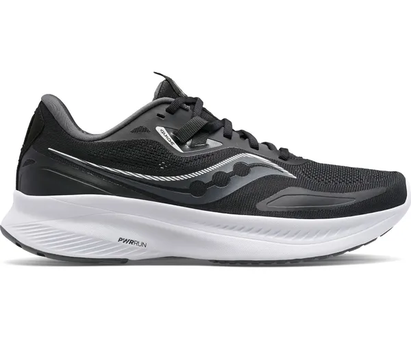 SAUCONY MENS GUIDE 15 BLACK/WHITE