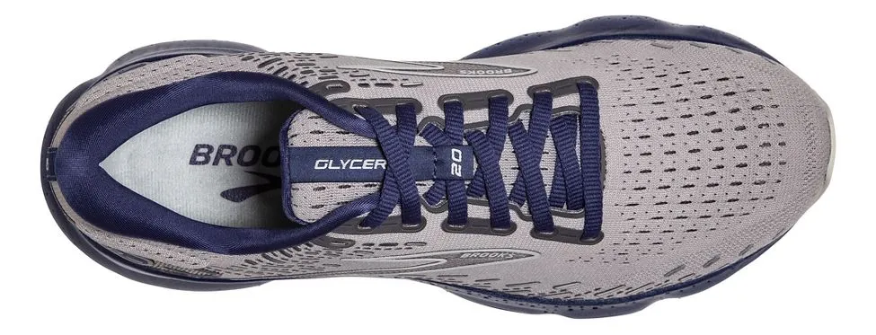 Brooks Men's Glycerin 20 070 Alloy/Grey/Blue Depths