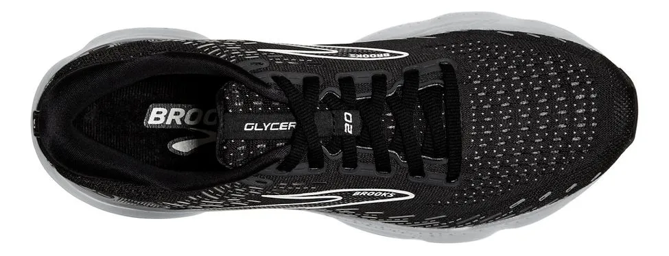 Brooks Glycerin 20 Running Shoes 1103821D059 Mens Size 13 D Black White Athletic Men main image 2