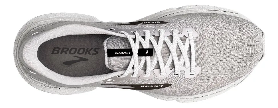 BROOKS Men's Ghost 15 Alloy/Oyster/Black