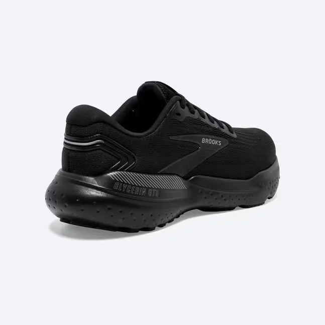 美品 BROOKS Glycerin 21 ブルックス ランニング 黒 24.5 BROOKS Men's Glycerin GTS 21 BLACK/BLACK/EBONY