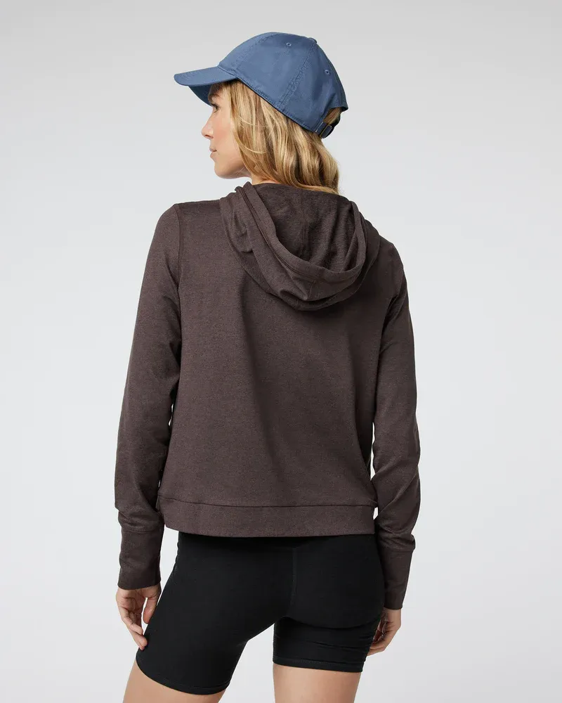 Vuori Women's Halo Essential Hoodie Java Heather