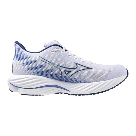 MIZUNO Men's WAVE RIDER 28 White/Estate Blue