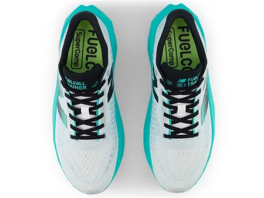 New Balance Men's FuelCell SuperComp Trainer v3 White/Cyber Jade