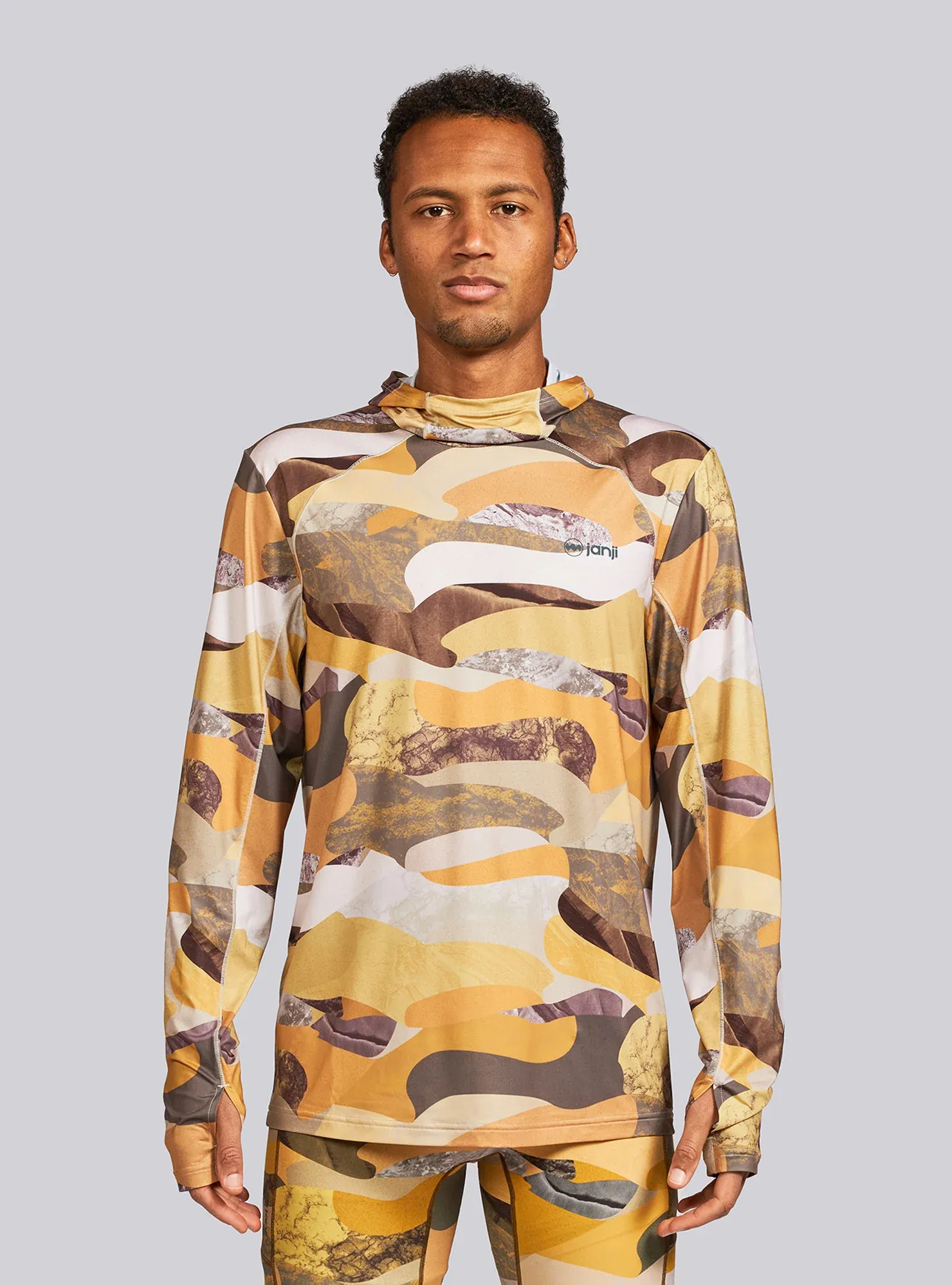 Janji Men's Sunchaser 50 Hooded Long Sleeve DUNESCAPE MEGA