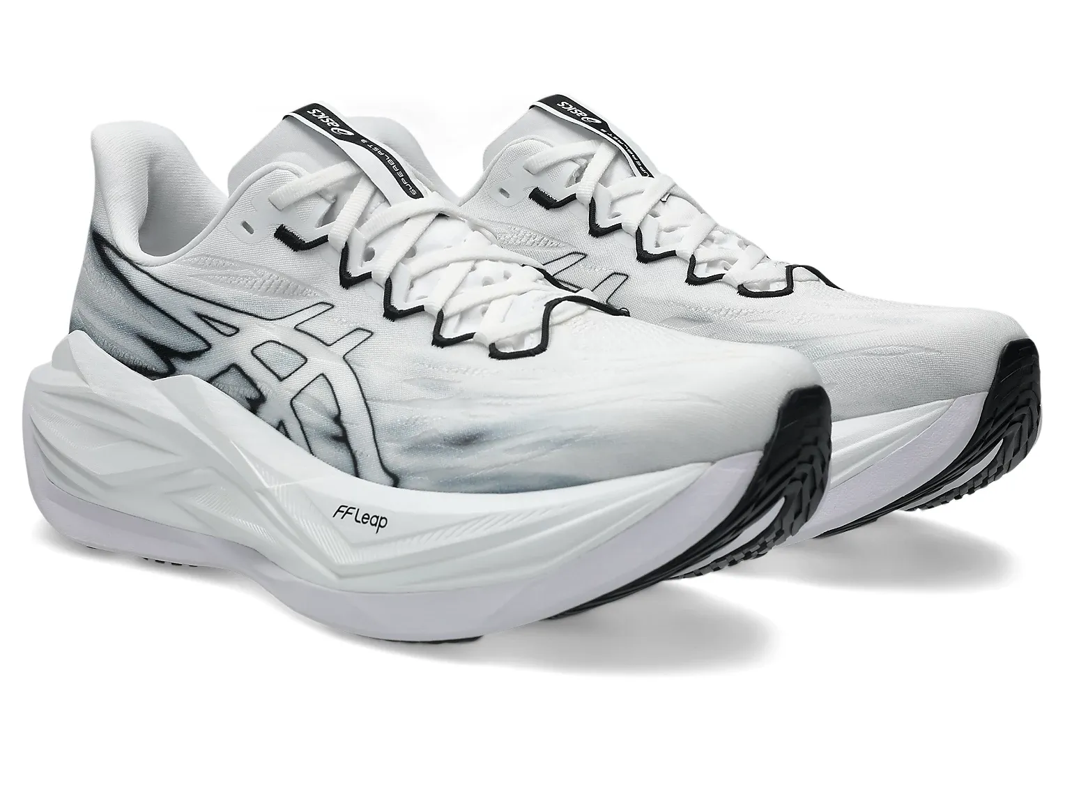 エコスパ  white Asics Superblast 3 WHITE/BLACK