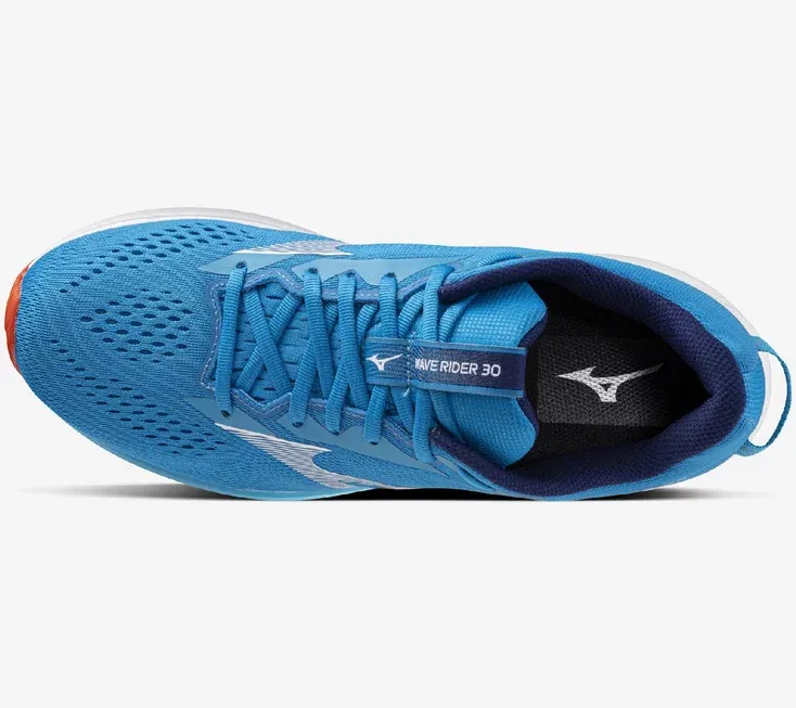 Mizuno Men's Wave Rider 30 Blue Jewel/White