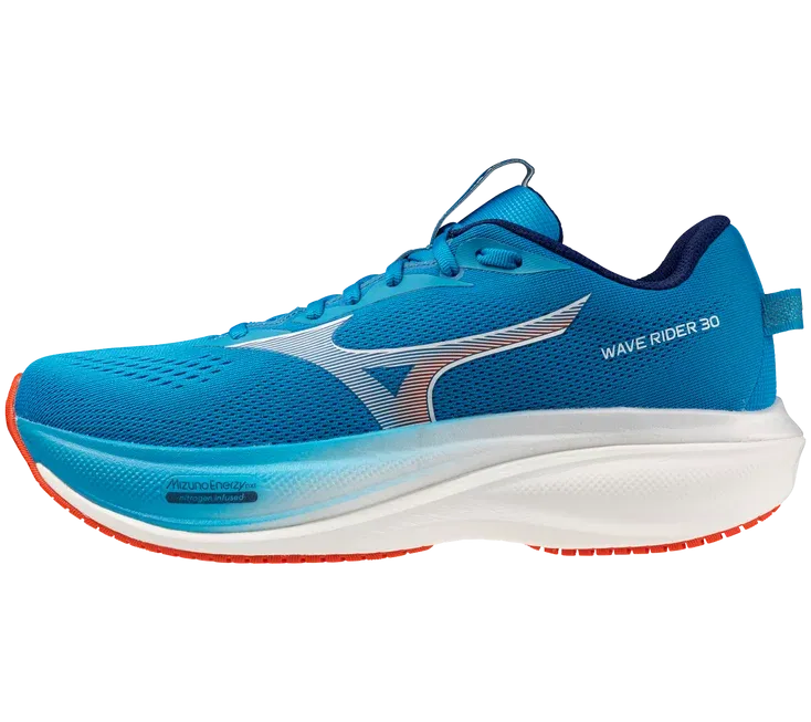 Mizuno Men's Wave Rider 30 Blue Jewel/White