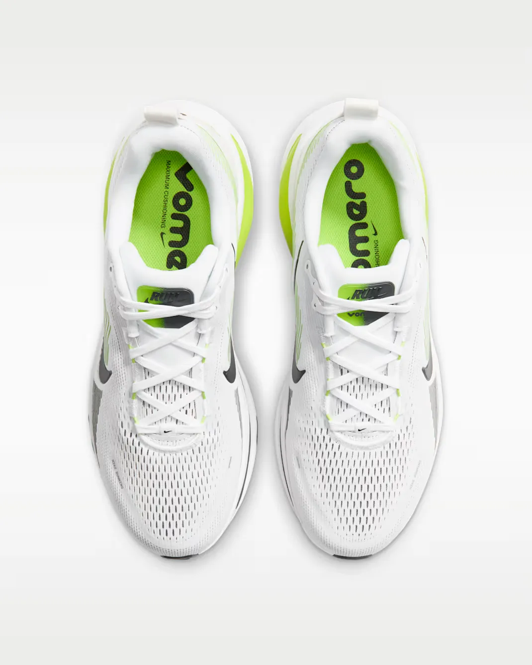 ハムコ Nike Men's Vomero 18 WHITE/BLACK-LEMON VENOM-DK GREY