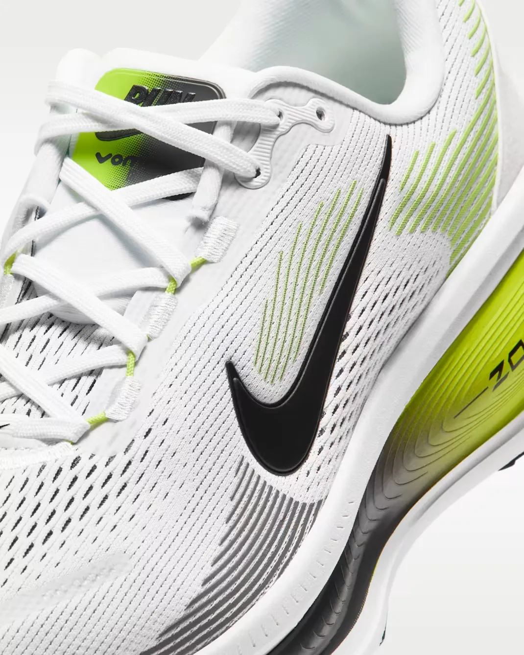 Nike Men's Vomero 18 WHITE/BLACK-LEMON VENOM-DK GREY