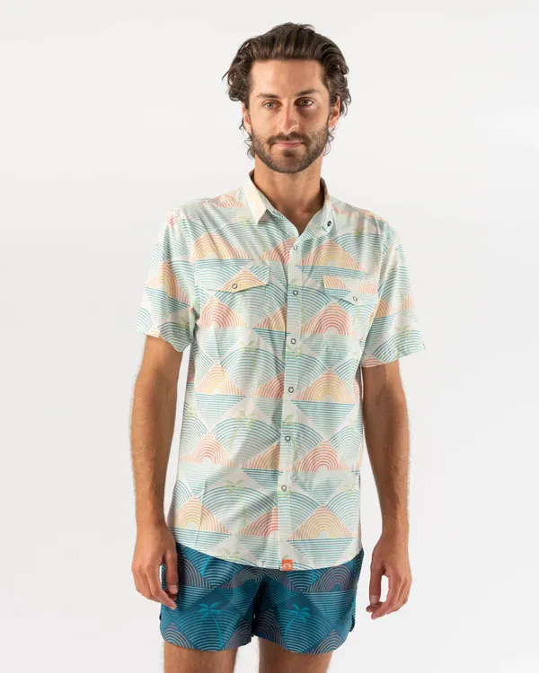 RABBIT Men's Low Tide Short Sleeve Top gardenia