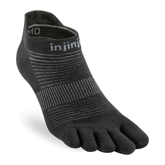 Injinji Socks RUN LIGHTWEIGHT NO SHOW BLACK