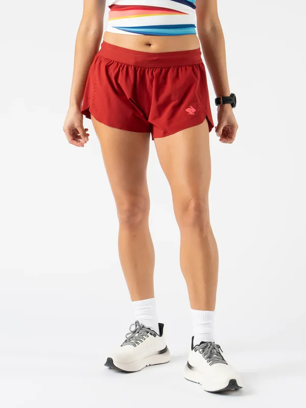 RABBIT Women's Rabbit 2.5" Fuel' N Fly Short Ruby