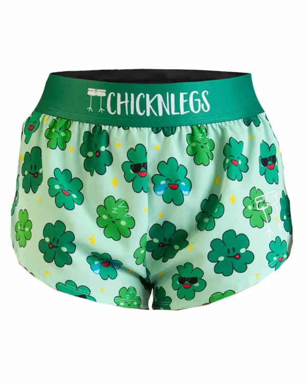 ChicknLegs Women's Clovers 1.5" Split Shorts CLOVERS