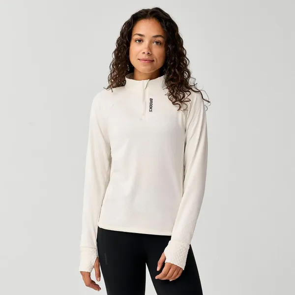 Brooks Women's Momentum Thermal 1/4 Zip $110.00 BONE