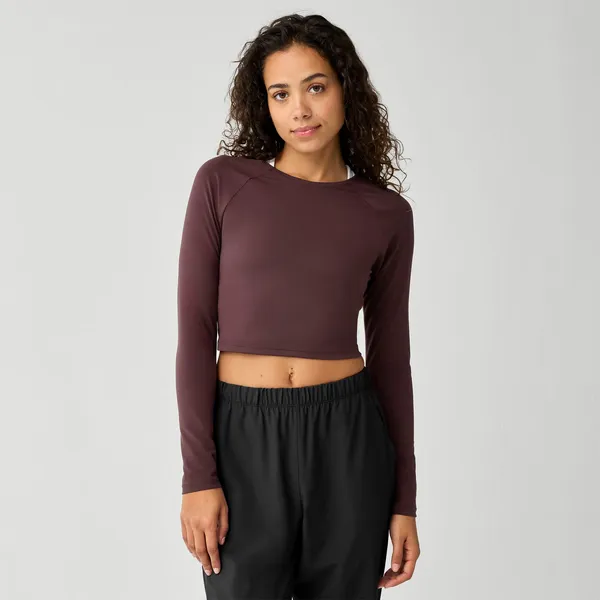Brooks Women's Luxe Crop Long Sleeve COCOA