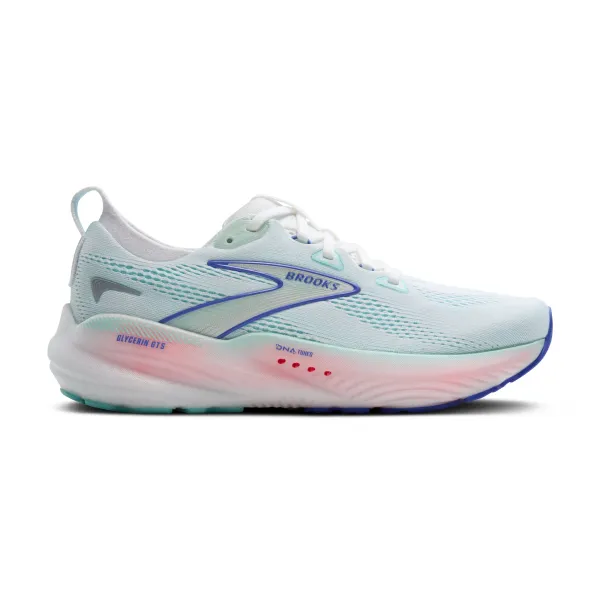 Brooks Women's Glycerin GTS 22 White/Limpent/Amparo Blue
