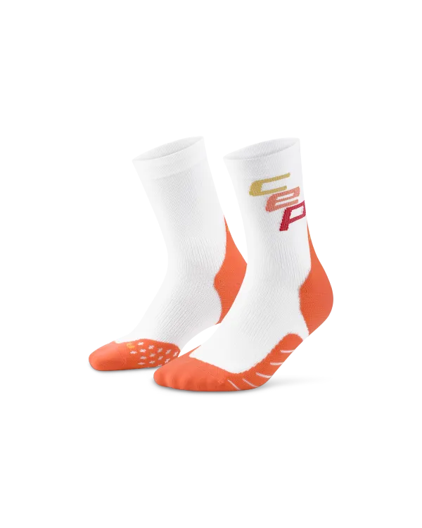 CEP Compression RUN EDITION STEPS MI WHITE/CORAL