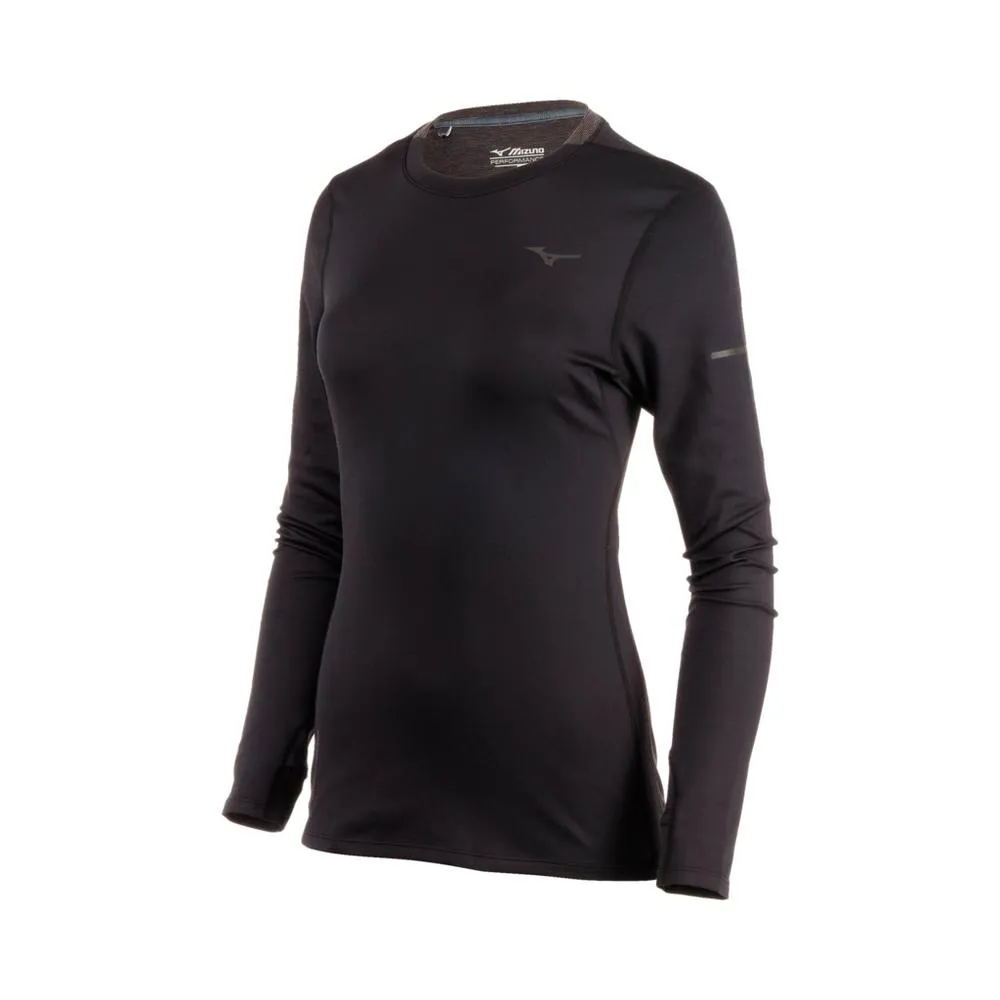 MIZUNO Women's Breath Thermo Long Sleeve Black