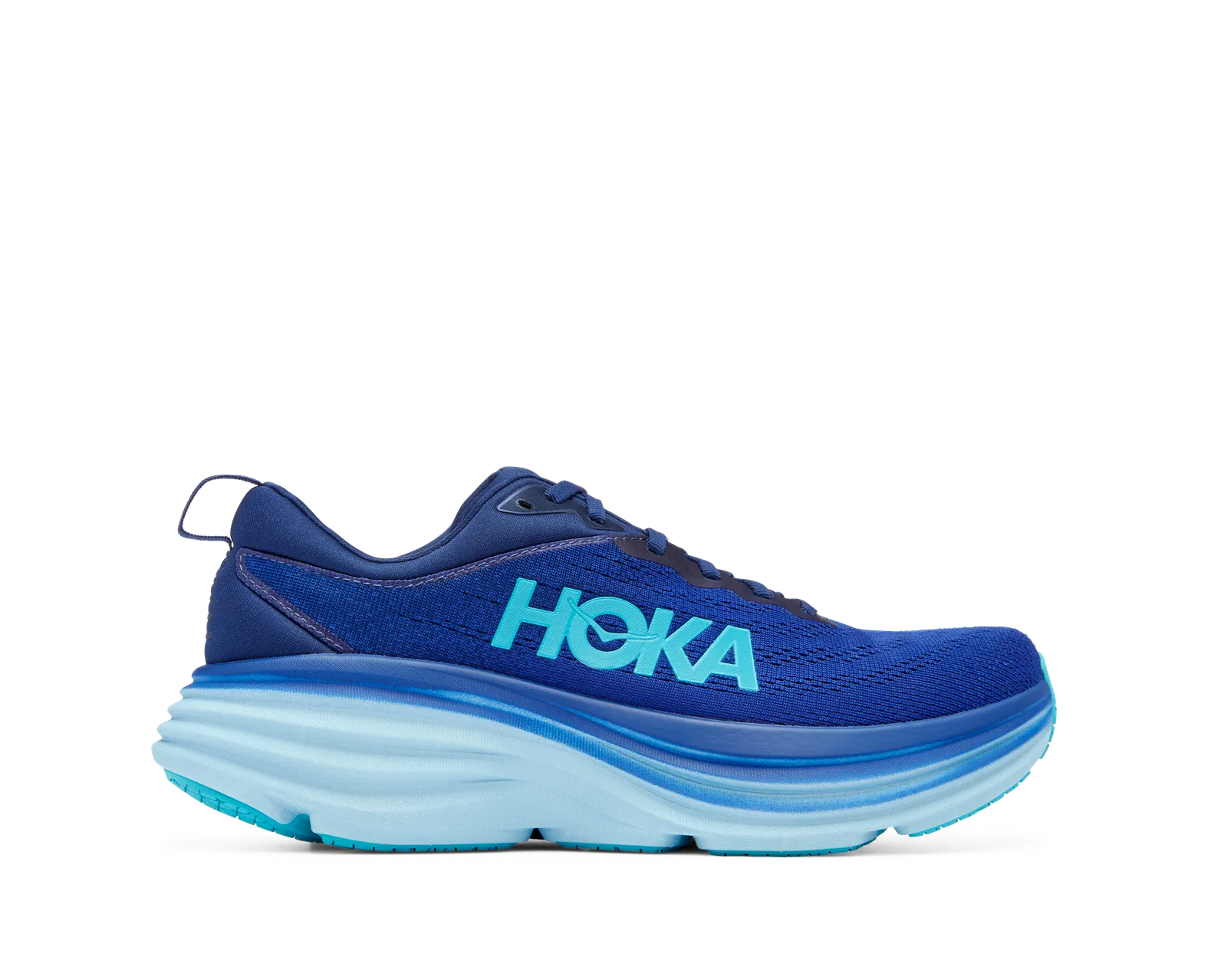 Hoka One One Bondi 8 Men Running Shoes Wide Comfort Recovery Blue Sz 9D HOKA Men main image 4