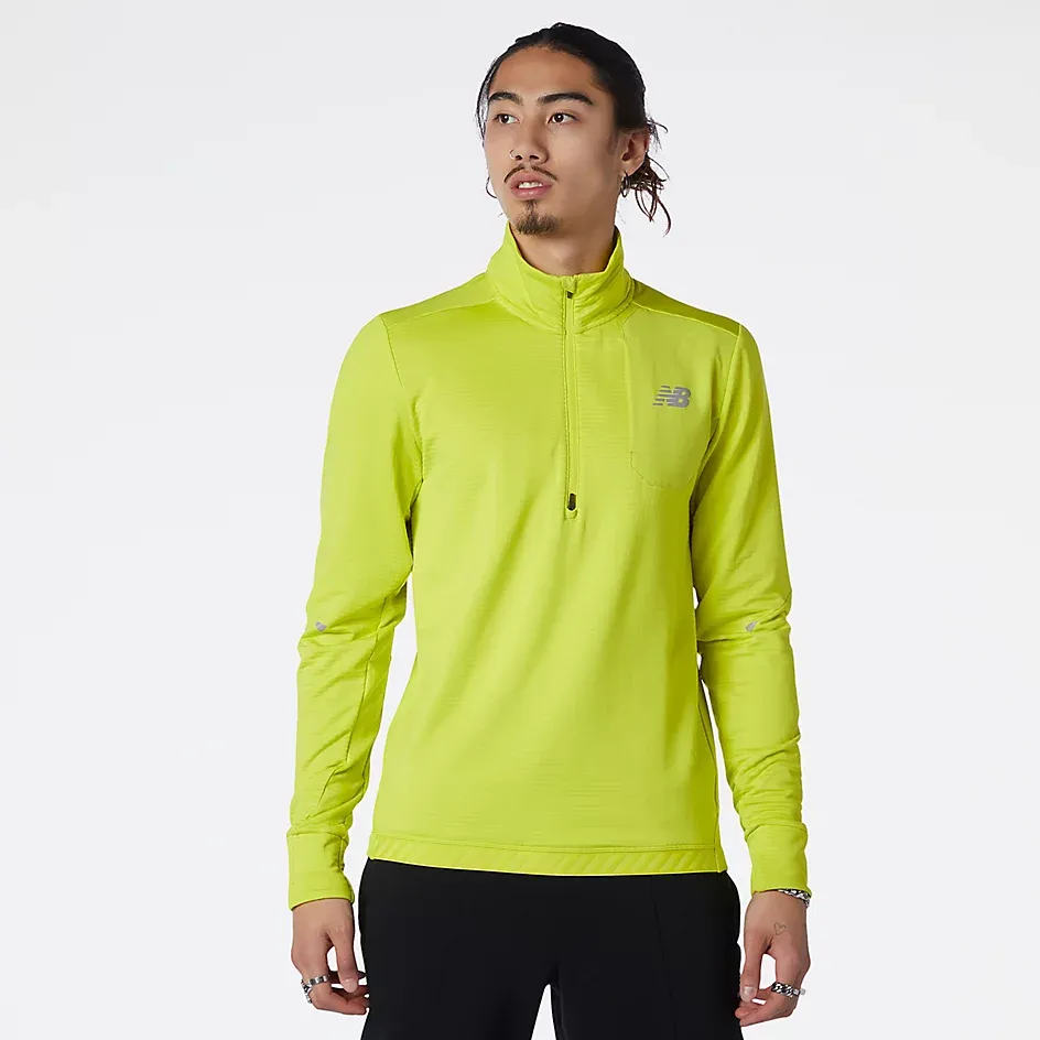 New Balance Men's Impact Run Grid 1/2 Zip SYE SLPHYLLW